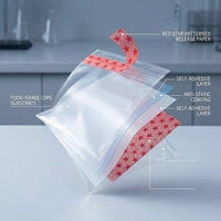 Sacs OPP autocollants transparents réutilisables, sacs en plastique de qualité alimentaire, rouleaux de sachets à fermeture à rabat pour bonbons et snacks en lot