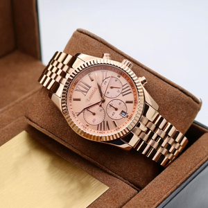 <span class=keywords><strong>Montre</strong></span> <span class=keywords><strong>Femme</strong></span> Haut de Gamme en Acier Inoxydable Or Rose 38mm 20mm, Aiguilles Lumineuses à Trois Yeux, Logo Personnalisé, <span class=keywords><strong>Étanche</strong></span> <span class=keywords><strong>100M</strong></span> - Product Image 2