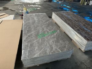 Nhựa PVC UV Bảng điều chỉnh tùy chỉnh PVC tấm đá cẩm thạch dập nổi/cao bóng UV Bảng trang trí nội thất cho tường - Product Image 6