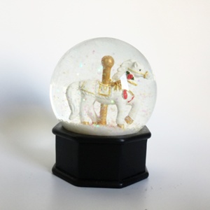 Giáng sinh xoay Carousel Quả cầu tuyết-Quả cầu pha lê <span class=keywords><strong>3D</strong></span> có thể tùy chỉnh với hộp nhạc, đèn Led và Băng Chuyền Xoay - Product Image 4