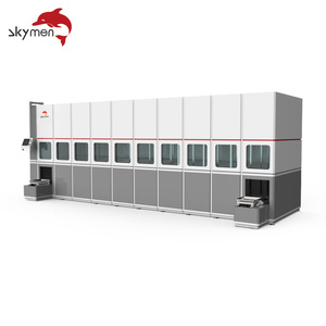 Nettoyeur à ultrasons industriel Skymen 8 bacs entièrement automatique à base d'eau et <span class=keywords><strong>de</strong></span> solvant avec manipulateur <span class=keywords><strong>de</strong></span> transfert PLC - Product Image 3
