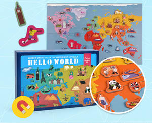 Rompecabezas Magnético MIDEER - Regalo de Bienvenida al Mundo <span class=keywords><strong>para</strong></span> Niños, Juguete Educativo de Geografía y Conocimiento de Paisajes Famosos MD1018 - Product Image 6