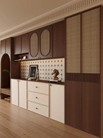 Buffet sur mesure de style français, meuble de salle à manger haut de gamme, buffet de luxe, meuble modulaire en panneaux, bois, cuisine, hôtel