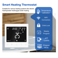 Tuya kontrol suhu hidup cerdas, termostat untuk lantai rumah, termostat pemanas listrik dengan remot Wifi