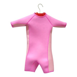 Trẻ Em Cô Gái Của Neoprene Và Bảo Vệ Một Mảnh Ngắn Tay Áo Áo Tắm Mặt Trời Bảo Vệ Lặn Phù Hợp Với - Product Image 3