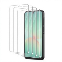 Weview Pack 4+4 pour Samsung A26 5G – Protection d'écran en verre trempé 9H et protection d'objectif d'appareil photo anti-traces de doigts