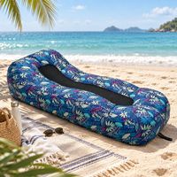 Chaise longue gonflable d'extérieur de qualité commerciale avec logo personnalisé, imperméable, pour les acheteurs en gros