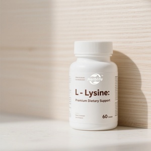Capsules de supplément à base de L-Lysine - 60 capsules par flacon - Soutien immunitaire pour adultes - Synthèse de collagène - Déconseillé aux adolescents et aux femmes enceintes - Product Image 1