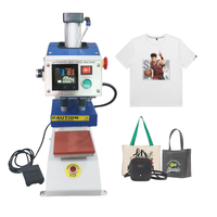 Machine de transfert de chaleur 5*10cm pour poitrine/col chemise petite étiquette transfert de tissu T-shirt pour enfants impression Machine de presse à chaud