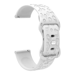 Bracelet universel en silicone pour montre intelligente 18mm 20mm 22mm GEEKID Brand New Leopard Laser Carving Replacement - Product Image 4