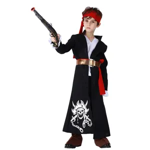 万圣节动漫角色扮演海盗船长杰克·斯派洛嘉年华儿童海盗派对化装男孩服装