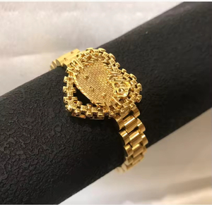 Bracciale Personalizzato in Acciaio Inossidabile con Ciondolo a Farfalla con Zirconi CZ e Pietra Portafortuna, Stile Nugget Rollie - Product Image 1