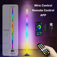 Lámpara de Pie RGBIC Basic, Lámpara de Esquina LED Compatible con Aplicaciones y Control Remoto, Lámpara de Pie con Sincronización Musical y 16 Millones de Colores