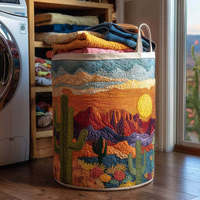 Panier à linge matelassé Casse-Noisette, portable, en polyester, bac de rangement pour vêtements, organisateur anti-poussière pour salle de bain, chambre à coucher, Noël