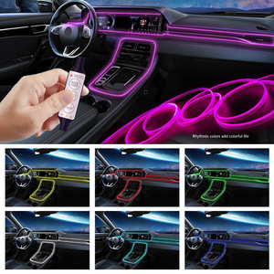 <span class=keywords><strong>Kit</strong></span> d'éclairage d'ambiance LED pour l'intérieur de la <span class=keywords><strong>voiture</strong></span>, bande décorative RGB 12V, accessoires USB - Product Image 6