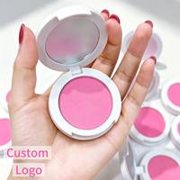 Palette de fard à joues mat haute pigmentation, poudre pressée, végane, sans cruauté, maquillage visage, marque privée, rose