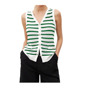 Fabricant de pulls <span class=keywords><strong>sans</strong></span> manches cardigan en maille grande taille à <span class=keywords><strong>col</strong></span> en <span class=keywords><strong>V</strong></span> <span class=keywords><strong>pour</strong></span> femmes sur mesure - Product Image 1