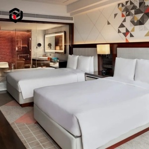 Apartment Villa Project Fashionable 5 <b>Star</b> Luxury Modern Design Solid Oak Eco-Friendly E1 Grade Hotel Bedroom Sets Eco-Friendly - Product Image 1