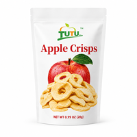 Premium BAOTASHAN Niet-gefrituurde Knapperige Vacuümgevriesdroogde Appelchips Zoete Smaak Zonder Toegevoegde Suiker 100% Puur Fruit Gezonde Snack 28g