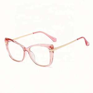 Gafas de Computadora con Filtro de Luz Azul TR90 Elegantes y a la Moda con Logotipo Personalizado 2021 para Mujer, Gafas de Ojo de Gato con Bloqueo de Luz Azul - Product Image 5