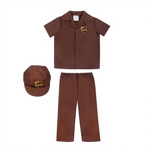 Costumi di Halloween BAIGE per Ragazzi e Ragazze, Uniforme Professionale da Postino per Cosplay, <span class=keywords><strong>Costume</strong></span> Scolastico con Cappello, Abbigliamento da Postino - Product Image 4