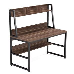 โต๊ะทำงานโลหะแบบพกพาโฮเมอริชขนาด 47 นิ้ว พร้อมชั้นวางของและชั้นวางหนังสือ โต๊ะเขียนหนังสือสไตล์โมเดิร์นสำหรับโฮมออฟฟิศ - Product Image 3