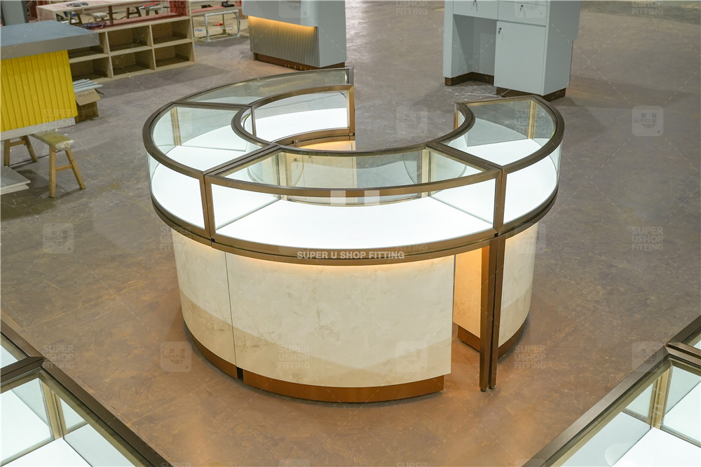 glass display cabinet with led lights