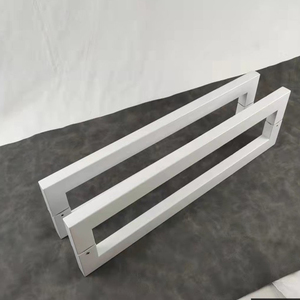 Poignée de porte en Bronze blanc pour porte en verre coulissante chambre tuyau carré poignée de porte en acier inoxydable bouton de luxe pour porte à secouer - Product Image 1