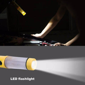 Marteau de sécurité multifonctionnel jaune en plastique DB avec lampe de poche, kit d'outils d'urgence pour voiture - Product Image 6