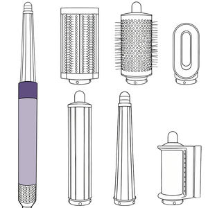 HS 08 1:1 Versão Original 6 em 1 Modelador de Cabelo Profissional Preço de Fábrica / Roxo Brilhante Cristal - Product Image 4