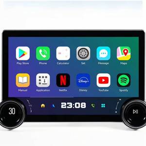 Autoradio Octa Core 11,5 pouces avec double bouton de commande, écran multimédia, radio, GPS, Bluetooth, CarPlay, Android Auto, Mirror Link, 4+64 Go - Product Image 2