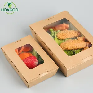 Restaurant Gebruik Aangepaste Snelle Voedsel Papieren Verpakkingen Nemen Bento Papier Doos Papieren Wegwerp Lunch Box