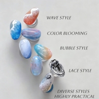 Nouvelle Arrivée 2026 – Vernis Gel UV Effet Encre Ondulée pour Ongles – Vegan Non Toxique – 10 Couleurs en Bouteille