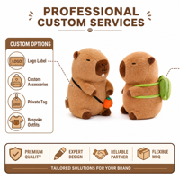Peluche Capybara Personnalisée avec Accessoires Créatifs en Forme de Burger pour Machines à Pinces et Boutiques de Cadeaux – Commande en Gros