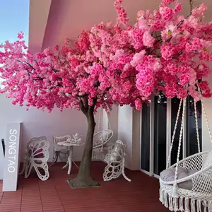 Customize size cherry blossom tree large pink artificial simulated cherry tree cherry for sale