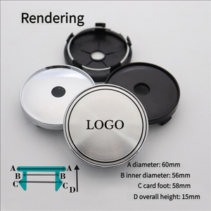 60mm Venta al por mayor Tuning Wheel Hubcap Cubierta <span class=keywords><strong>de</strong></span> rueda Galvanoplastia negra Tapas <span class=keywords><strong>de</strong></span> centro <span class=keywords><strong>de</strong></span> rueda Cubierta pequeña OD 60MM Sin logotipo - Product Image 3