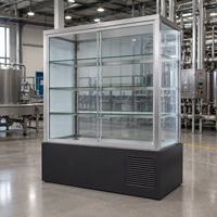 Vitrine réfrigérée commerciale à double porte vitrée 220V 500W pour restaurant, boulangerie, supermarché