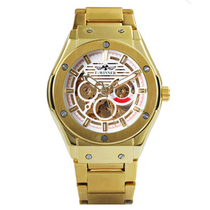 Winner Watch Men promozionale Full Stainless Steel Skeleton Auto Mechanical Watch Self-Wind orologio da uomo - Product Image 3