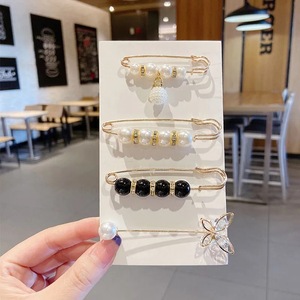 Broches de Moda con Perlas, Imperdibles de 5.5cm, Accesorio de Ropa para Mujer, Uso Diario, Diseño de Gancho de Aleación de Zinc - Product Image 2