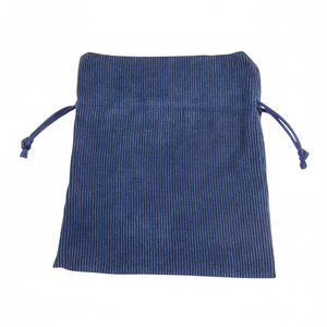 Blue Corduroy <b>Drawstring</b> <b>Backpack</b> 170X180 Sack-Readymade Product - Product Image 2