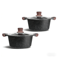 Casserole à double poignée résistante à la chaleur pour induction et gaz