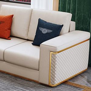 आधुनिक लिविंग रूम और विला-अनुकूलन योग्य रंगों के लिए ठोस लकड़ी के फ्रेम के साथ लाइट विलासिता पुनर्निर्माण मालिश सोफे सेट - Product Image 6