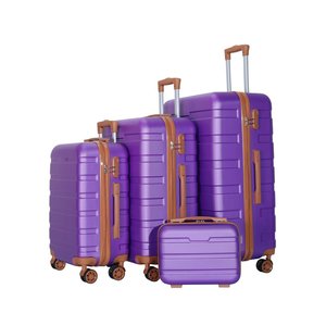 4Pcs ABS <b>Hard</b> <b>Shell</b> Luggage Set 12/20/24/28 Inches Spinner Wheels <b>Suitcase</b> with TSA Lock Unisex Travel Bag Modern Style - Product Image 3