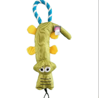 Jouet interactif pour chien en peluche OEM ODM Boxer, résistant aux morsures, couineur, pour le jeu autonome, le nettoyage des dents et le soulagement de l'ennui
