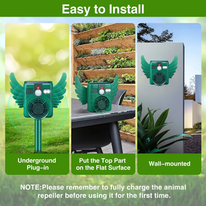 Repelente Ultrasónico de Animales para Exteriores, Dispositivos Repelentes de Ciervos con Energía Solar, Repelente de Ardillas con Detección de Movimiento, Impermeable para Gatos y Perros - Product Image 5