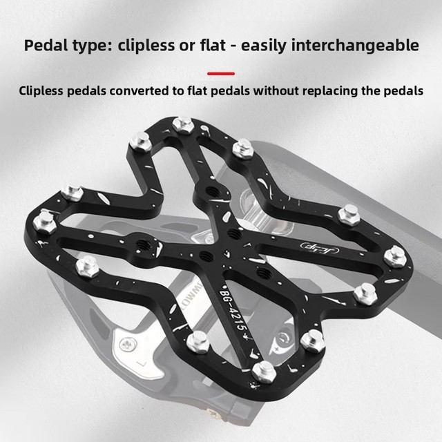 Clipless-to-flat Aluminum Alloy Adapter Bicycle Pedal Quick-Release Cleat Converter for Road Bike