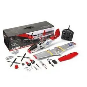 Avion RC en mousse EPP 2023 SJY-A280 P51 2.4G avec moteur brushless, gyroscope 3D 6G, cascades, télécommande LED 4 canaux - Product Image 4