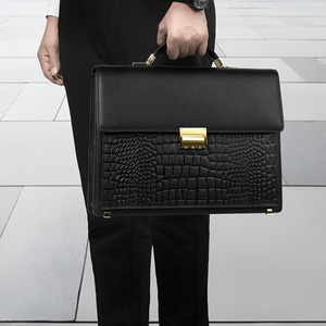 Người Đàn Ông Của Không Thấm Nước Chính Hãng Da Cứng Túi Đa Năng Cầm Tay Văn Phòng Bao Chống Trộm Kết Hợp Khóa Kinh Doanh Máy Tính Xách Tay Cặp - Product Image 5