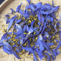 Fleur de lotus bleu séchée en gros, matière première Nymphaea Caerulea pour tisane, qualité alimentaire, en vrac, Lan Lian Hua naturel