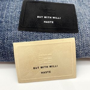 Printed Custom Logo Leather Tag <strong>Jeans</strong> PU Denim <strong>Label</strong> <strong>Labels</strong> Customize for <strong>Jeans</strong> Clothing - Product Image 4